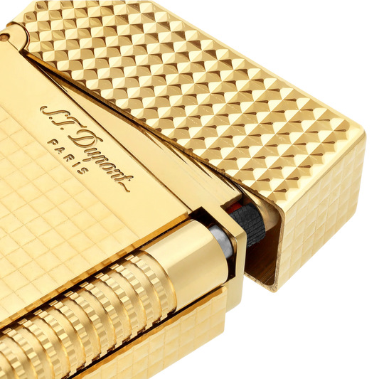 S.T. Dupont Le New Grand Perfect Cling Yellow Gold Diamond Head Lighter, C23009