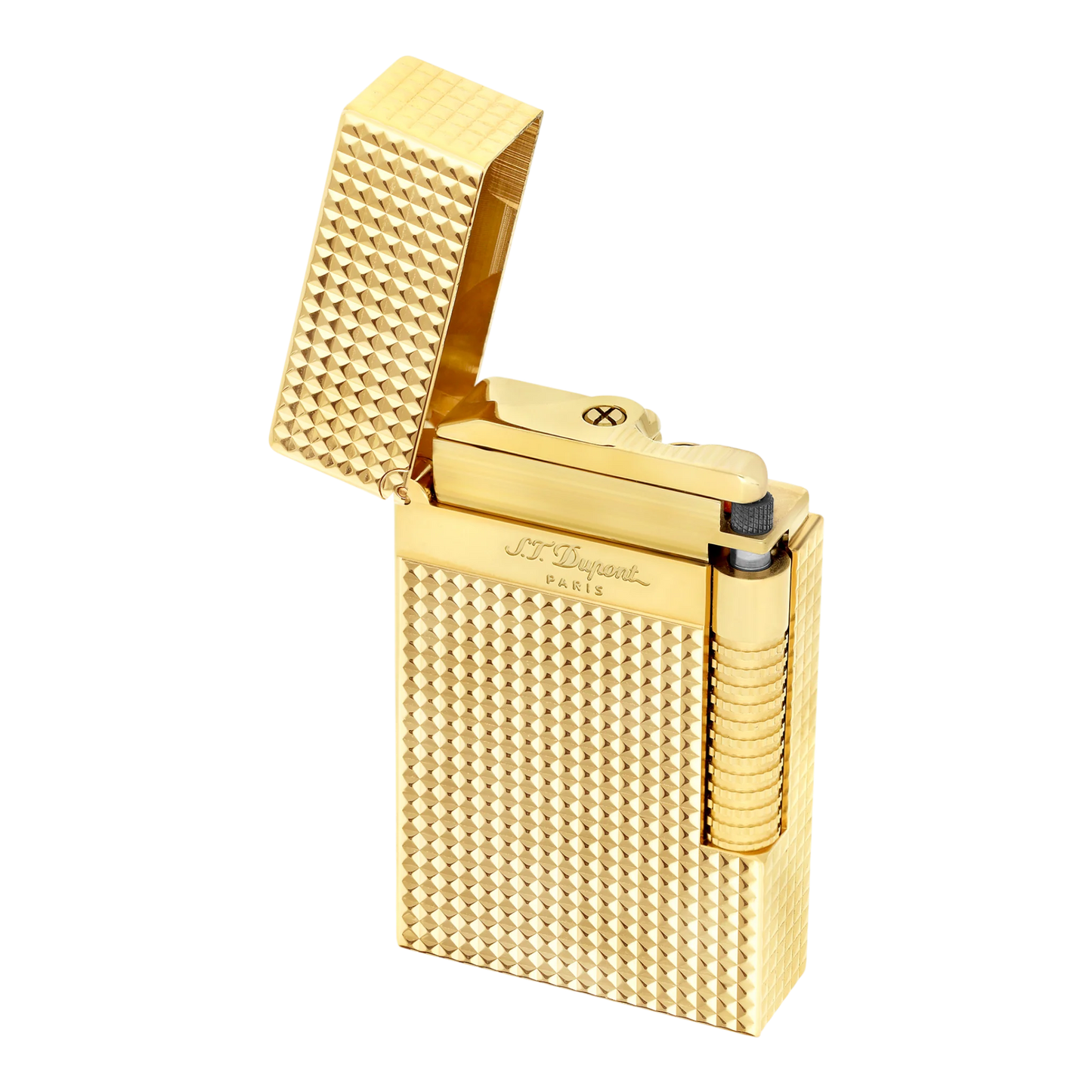 S.T. Dupont Le New Grand Perfect Cling Yellow Gold Diamond Head Lighter, C23009