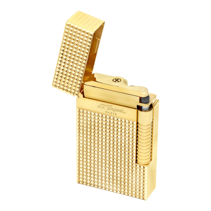S.T. Dupont Le New Grand Perfect Cling Yellow Gold Diamond Head Lighter, C23009