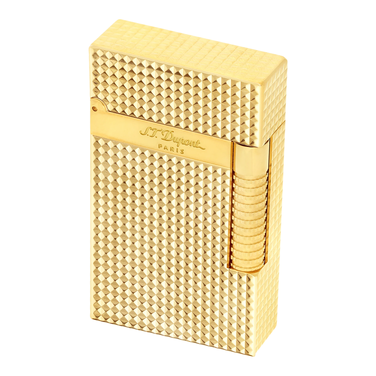 S.T. Dupont Le New Grand Perfect Cling Yellow Gold Diamond Head Lighter, C23009