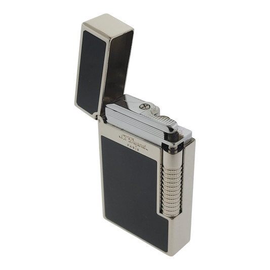 S.T. Dupont Demo Model New Le Grand Perfect Cling Black Lacquer and Palladium Lighter, C23010-D2