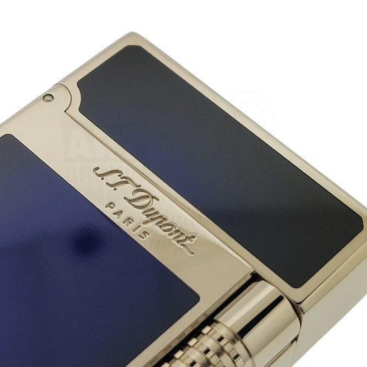 S.T. Dupont Demo Model New Le Grand Perfect Cling Blue Lacquer and Palladium Lighter, C23013-D2