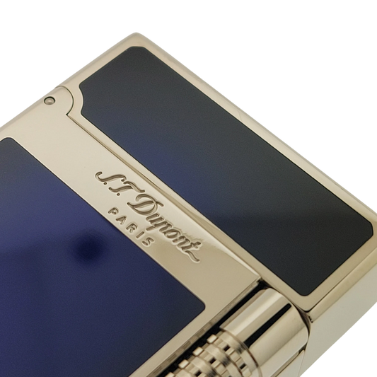 S.T. Dupont Demo Model New Le Grand Perfect Cling Blue Lacquer and Palladium Lighter, C23013-D2