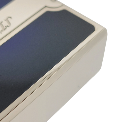 S.T. Dupont Demo Model New Le Grand Perfect Cling Blue Lacquer and Palladium Lighter, C23013-D2