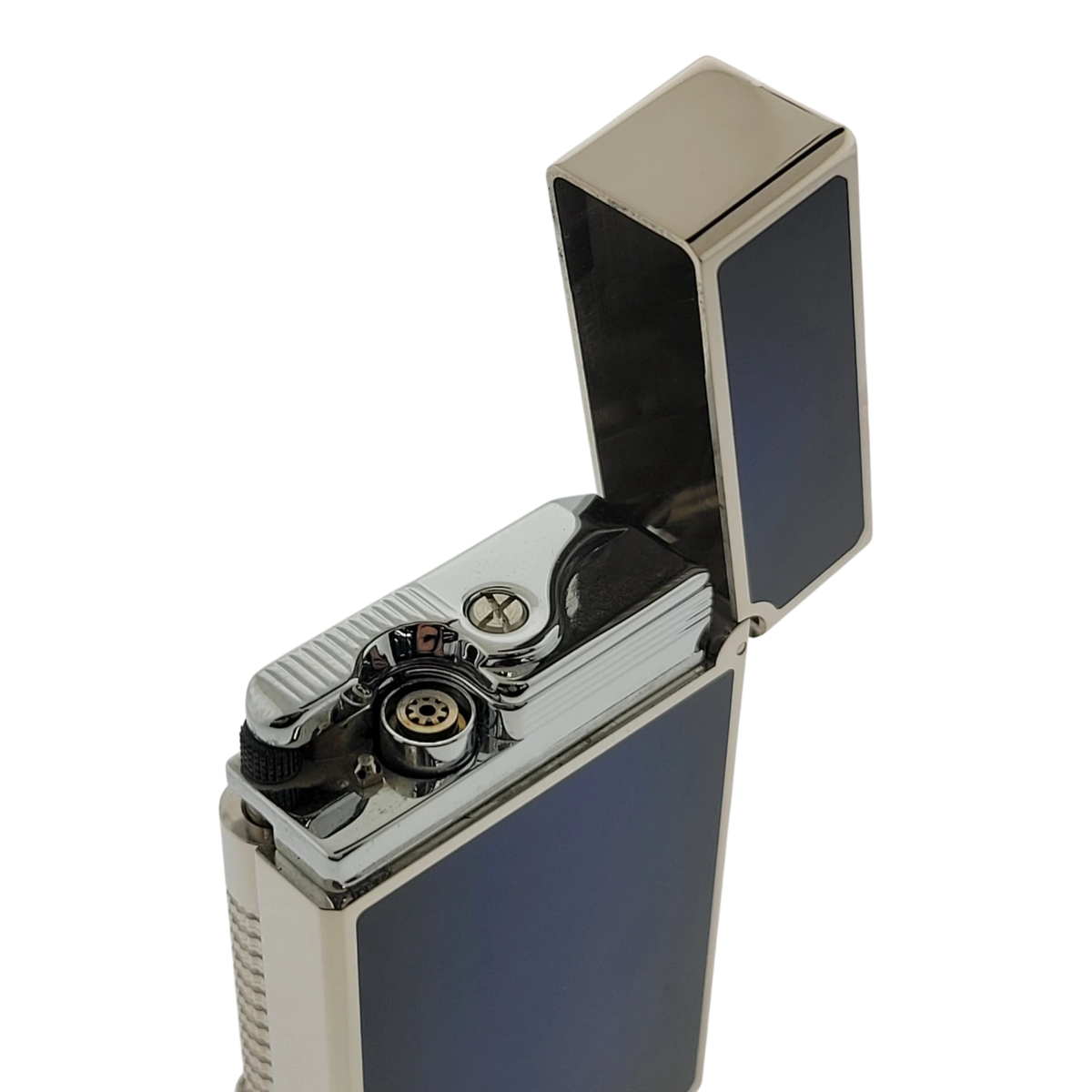 S.T. Dupont Demo Model New Le Grand Perfect Cling Blue Lacquer and Palladium Lighter, C23013-D2