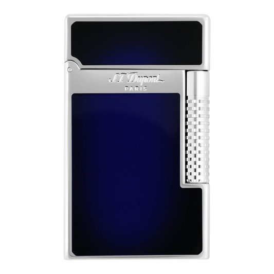 S.T. Dupont Le New Grand Perfect Cling Blue Lacquer and Palladium Lighter, C23013