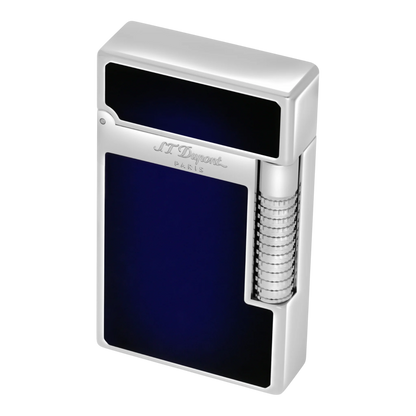 S.T. Dupont Le New Grand Perfect Cling Blue Lacquer and Palladium Lighter, C23013