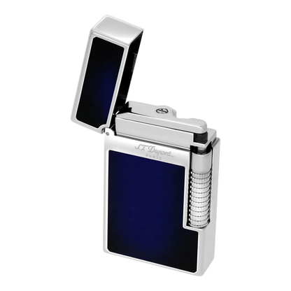 S.T. Dupont Le New Grand Perfect Cling Blue Lacquer and Palladium Lighter, C23013