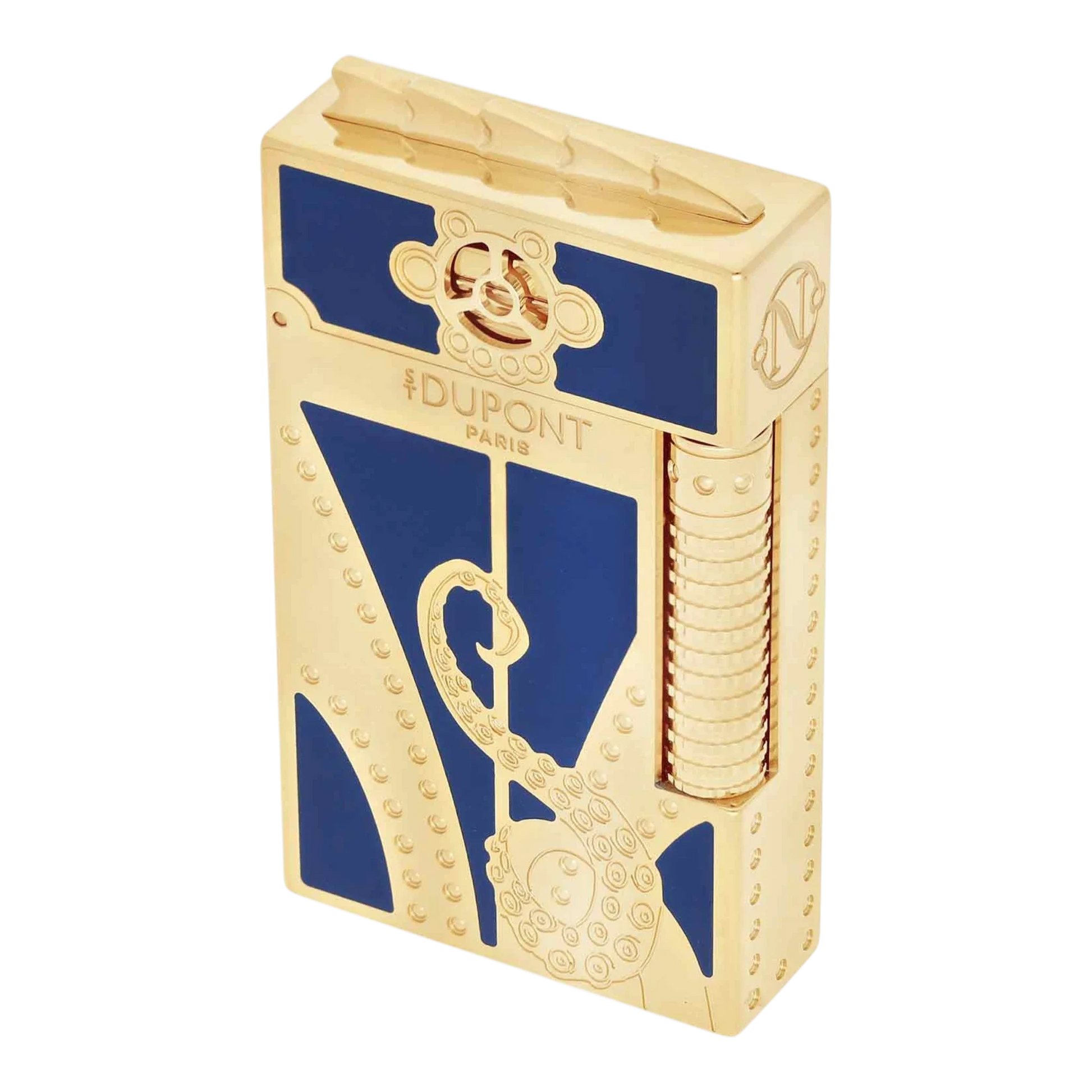 S.T. Dupont Limited Edition 20,000 Leagues Under the Sea, Blue Gulf Stream Smoking Set, C23050 lighter detail square image