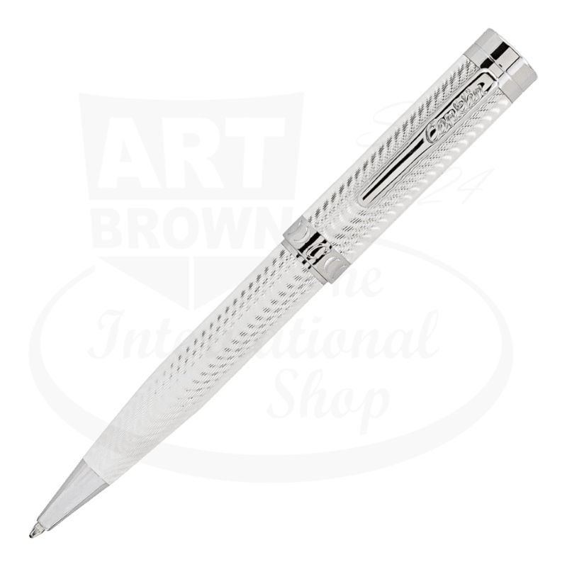 Conklin Herringbone Signature Silver Ballpoint Pen