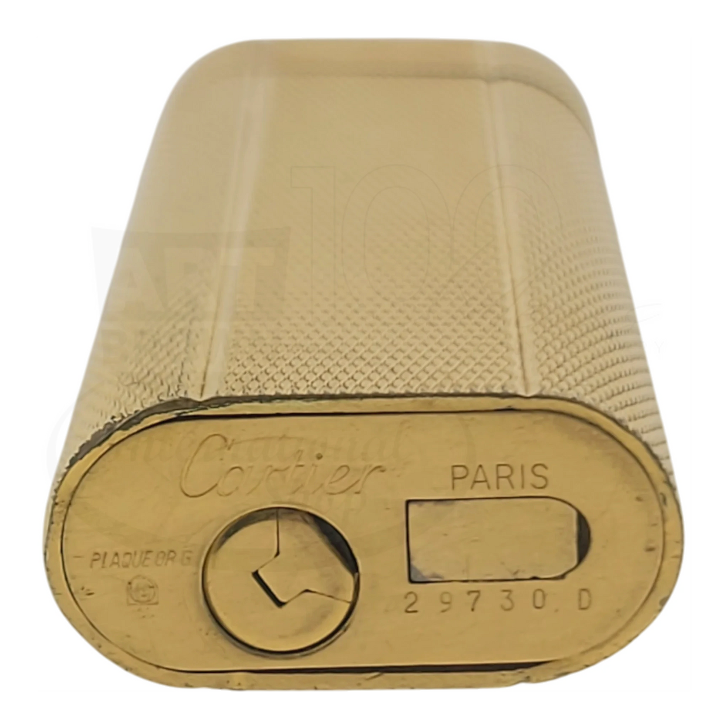 Preowned Vintage Cartier Gold Barley Grain Lighter, Cartier-10