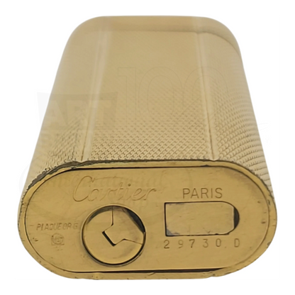 Preowned Vintage Cartier Gold Barley Grain Lighter, Cartier-10