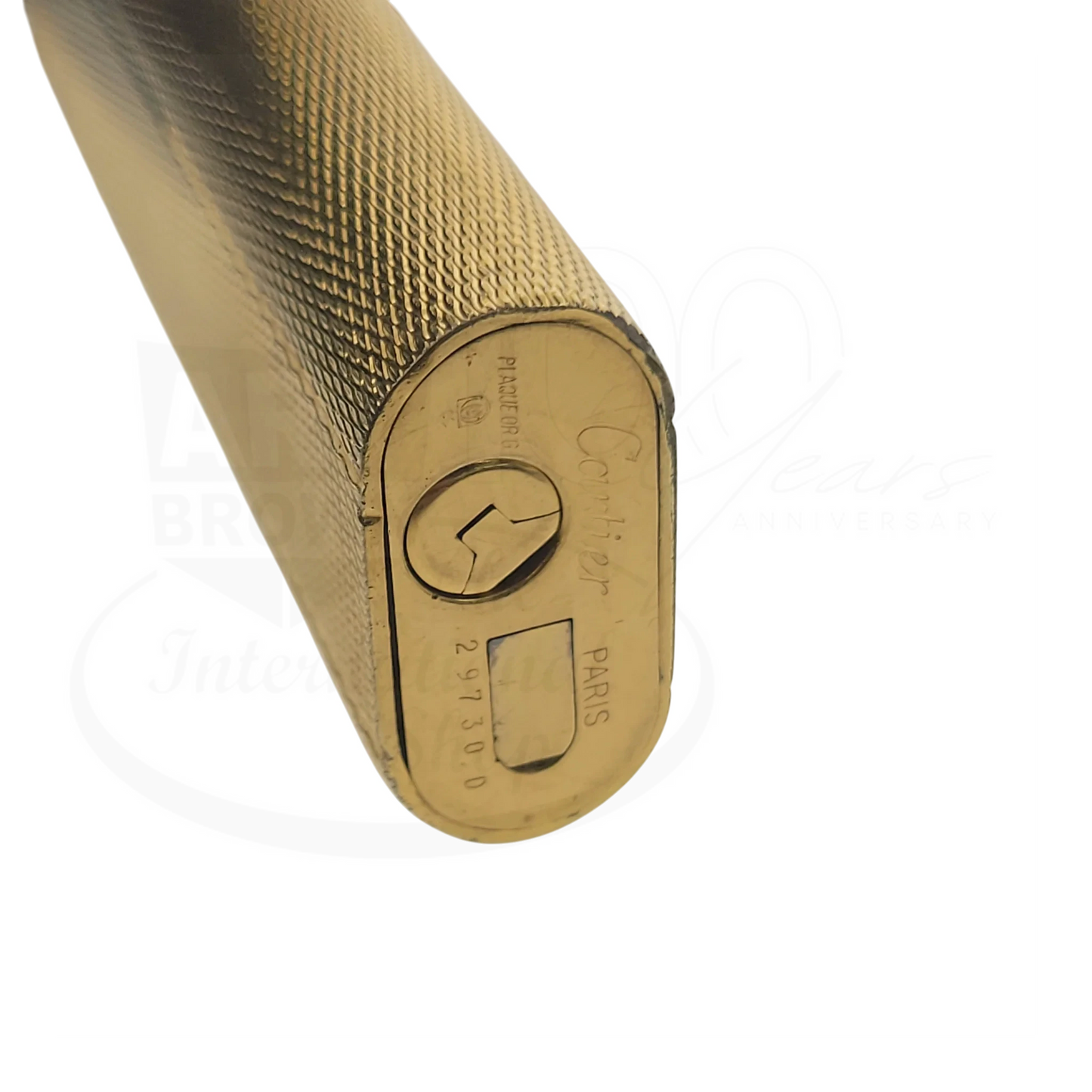 Preowned Vintage Cartier Gold Barley Grain Lighter, Cartier-10