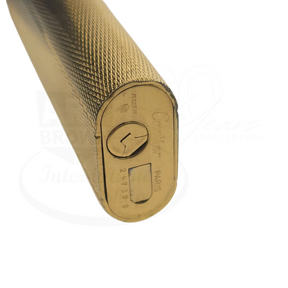 Preowned Vintage Cartier Gold Barley Grain Lighter, Cartier-10