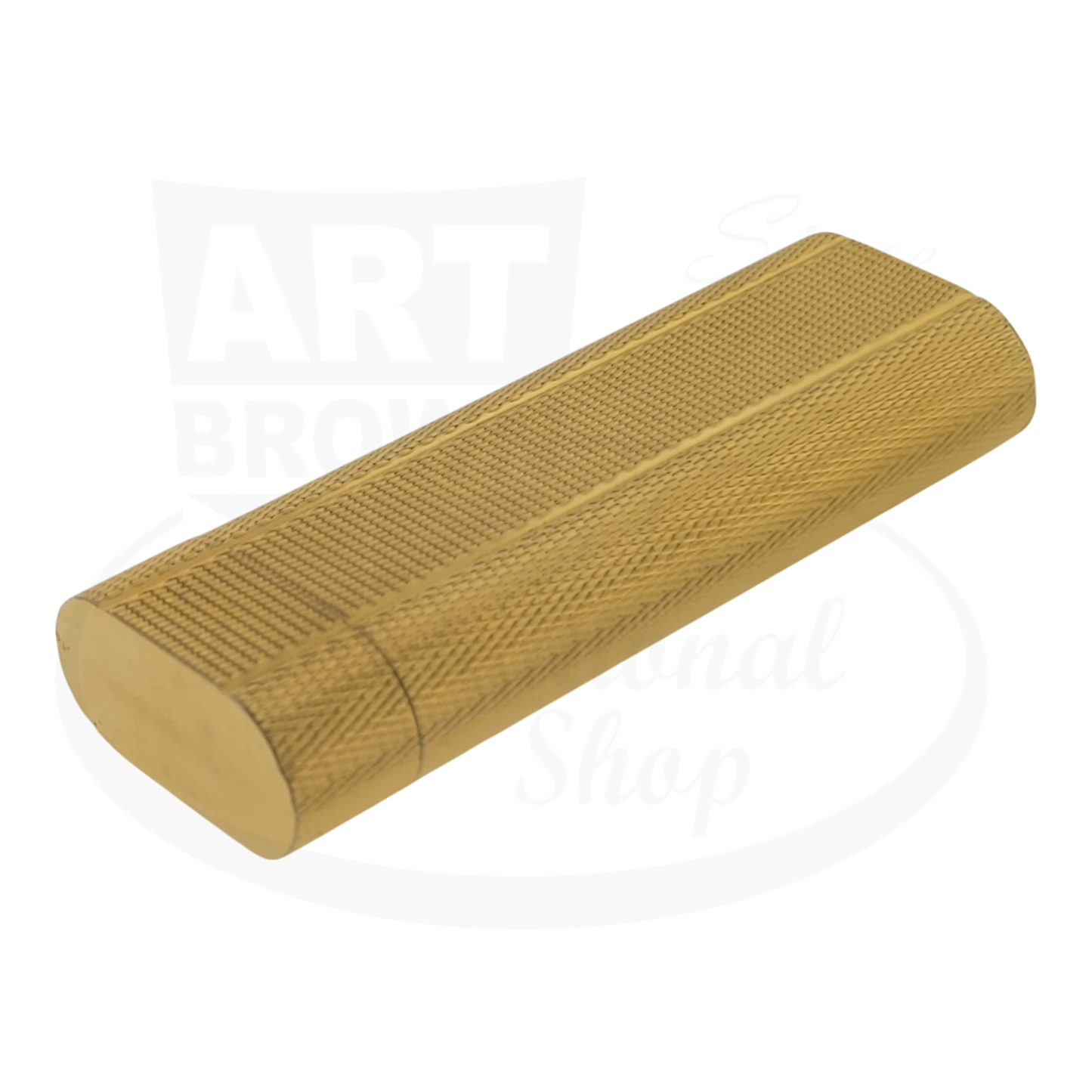 Cartier Vintage Gold Barley Grain Lighter Cartier-10 with textured gold-tone metal casing and rectangular shape