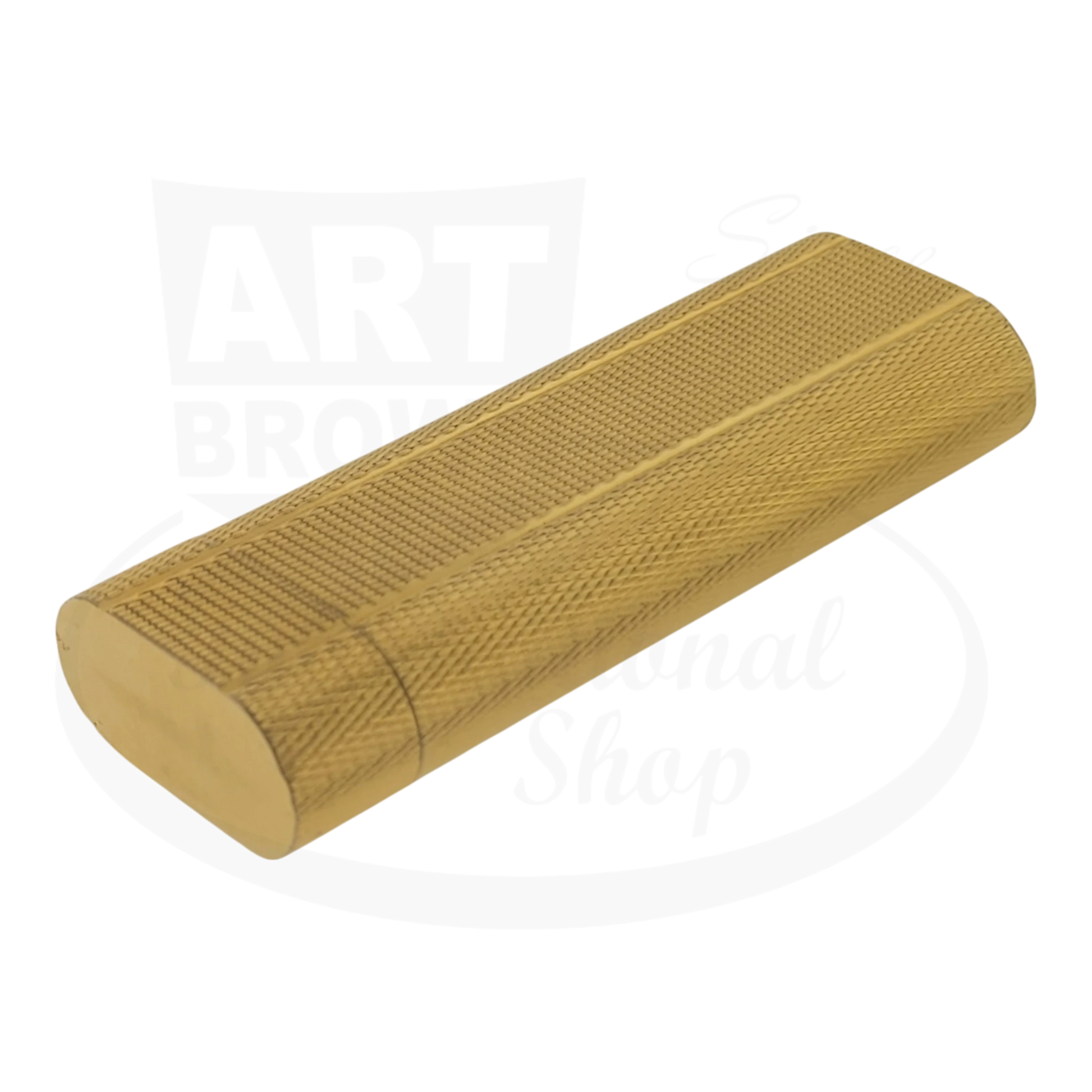 Cartier Vintage Gold Barley Grain Lighter Cartier-10 with textured gold-tone metal casing and rectangular shape