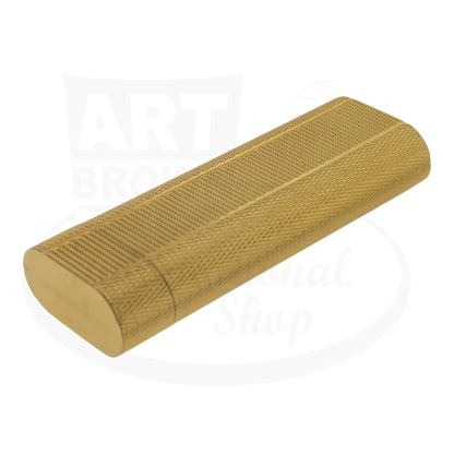 Cartier Vintage Gold Barley Grain Lighter Cartier-10 with textured gold-tone metal casing and rectangular shape