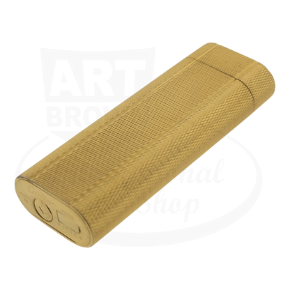 Cartier Vintage Gold Barley Grain Lighter Cartier-10 slim rectangular metal case textured finish