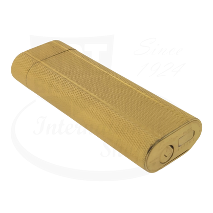 Cartier Gold Barley Grain Lighter Cartier-10 vintage preowned gold tone textured rectangular design