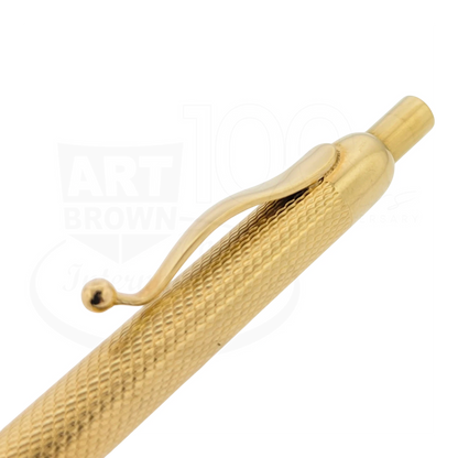 Vintage Preowned Cartier Solid 14K Gold Barley Grain Retractable Ballpoint Pen