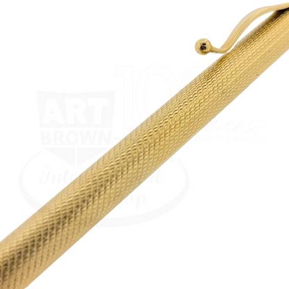 Vintage Preowned Cartier Solid 14K Gold Barley Grain Retractable Ballpoint Pen