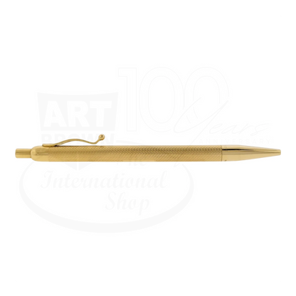Vintage Preowned Cartier Solid 14K Gold Barley Grain Retractable Ballpoint Pen