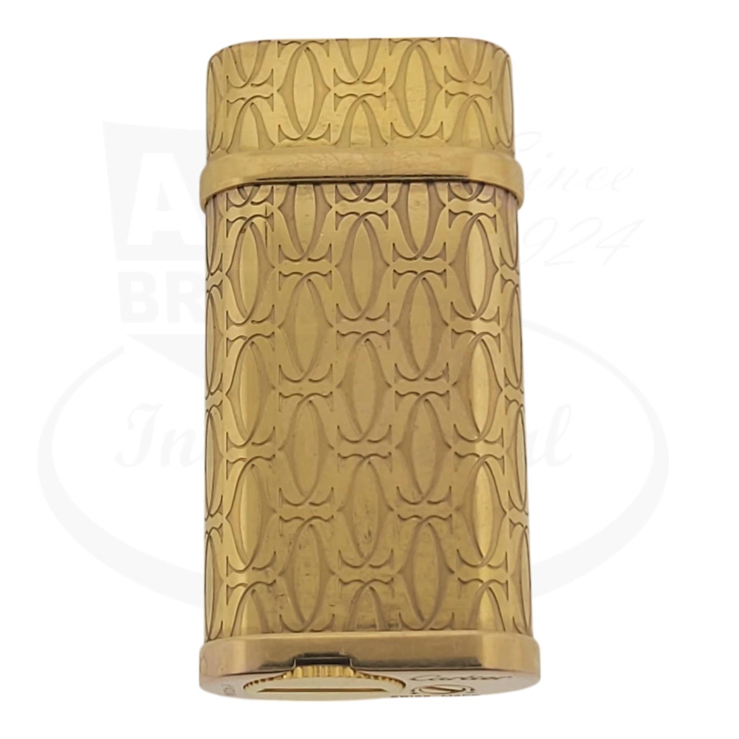 Cartier Preowned Vintage Cartier Pasha Gold Lighter Cartier-7 gold-tone with engraved double C pattern compact design