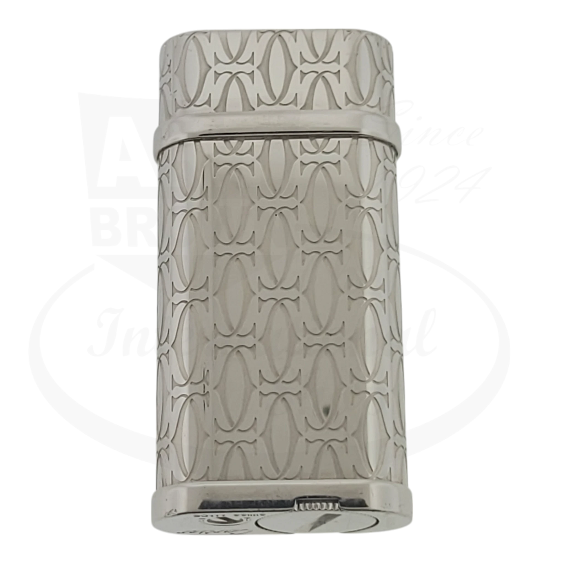 Cartier Pasha Silver Lighter Cartier-8 silver-tone engraved monogram pattern roller ignition compact design