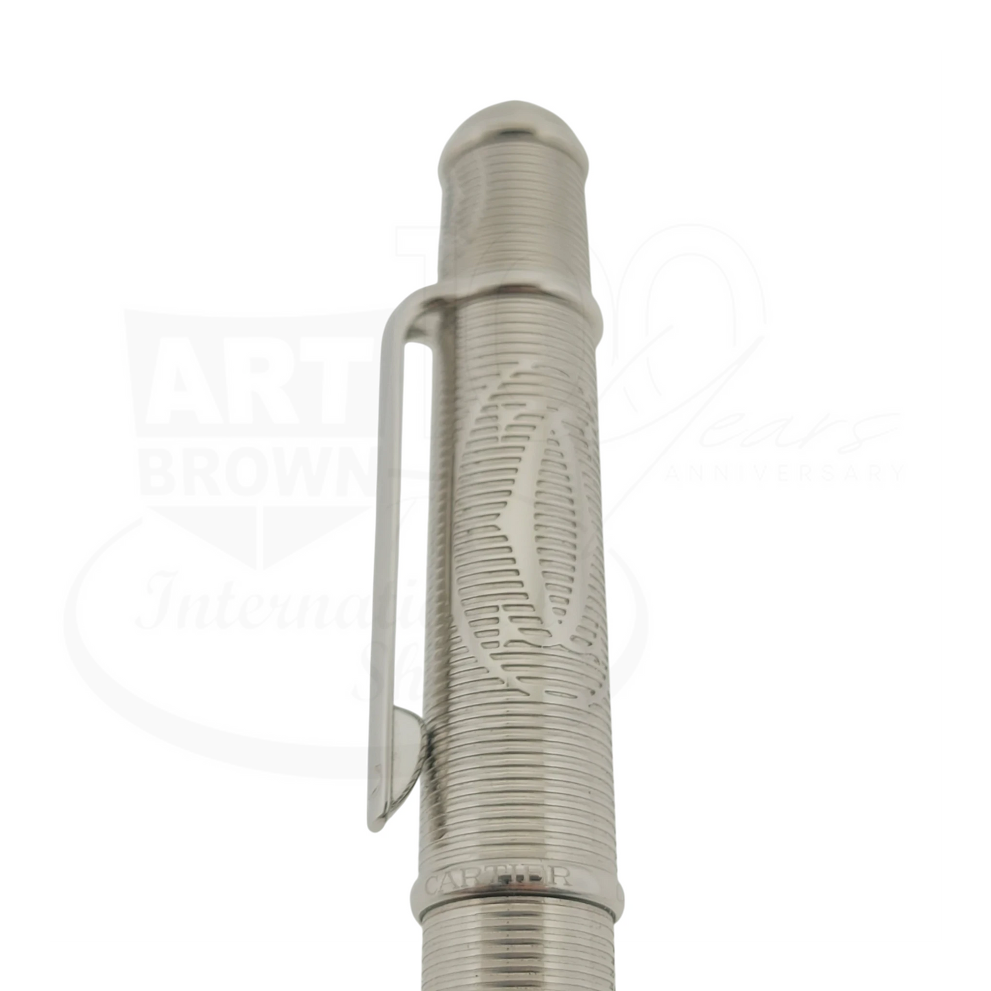 Preowned Cartier Diabolo Platinum Double-C Ballpoint Pen, Cartier-9