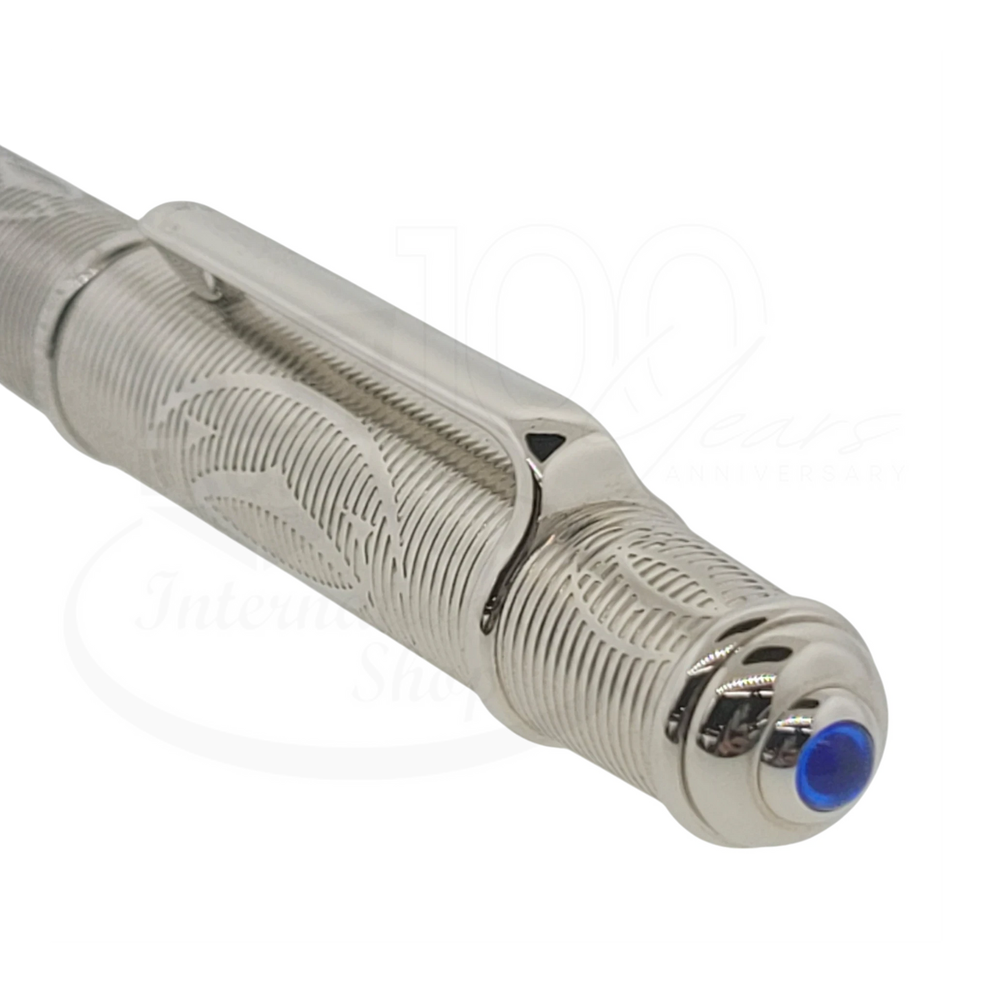 Preowned Cartier Diabolo Platinum Double-C Ballpoint Pen, Cartier-9