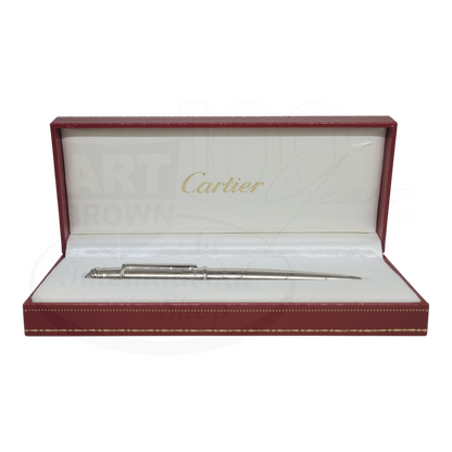 Preowned Cartier Diabolo Platinum Double-C Ballpoint Pen, Cartier-9