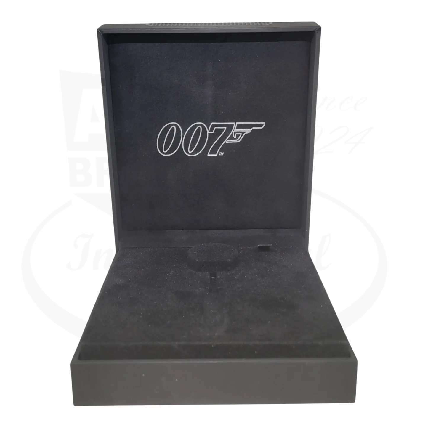 S.T. Dupont James Bond 007 Bullet Key Ring box only black velvet interior rectangular shape with embossed logo