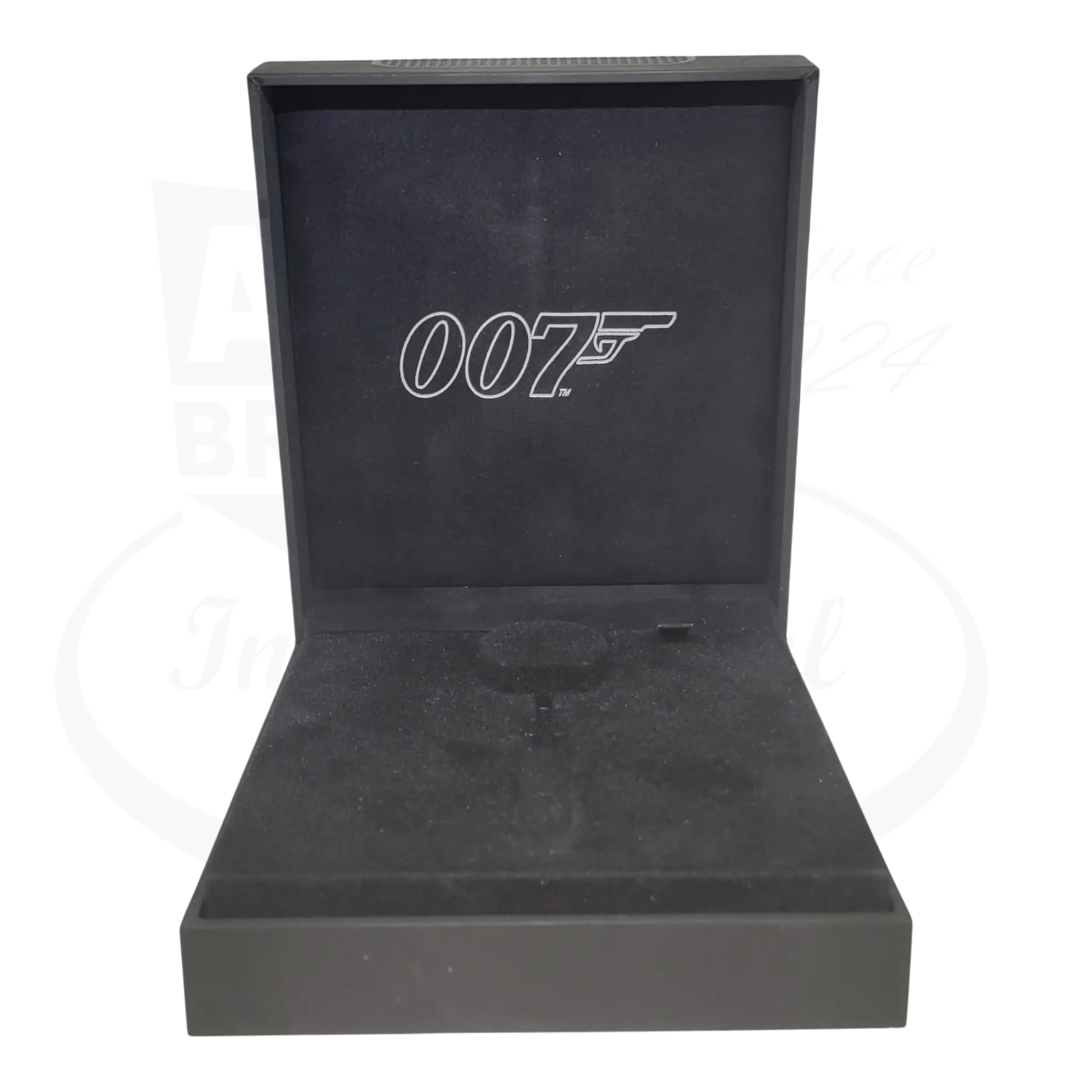 S.T. Dupont James Bond 007 Bullet Key Ring box only black velvet interior rectangular shape with embossed logo
