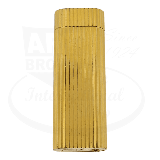 Preowned Cartier Gold Vertical Lines Lighter