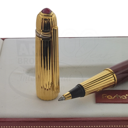 Preowned Cartier Vintage Pasha Ruby Rollerball Pen