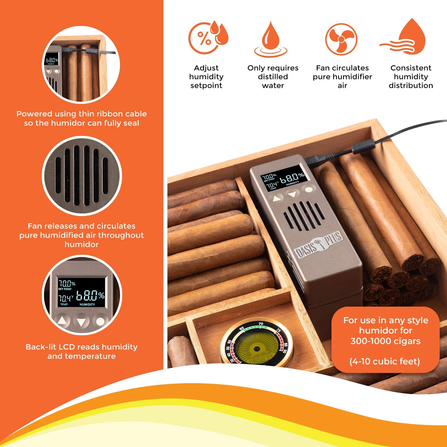Cigar Oasis Plus 4.0 Electronic Humidifier