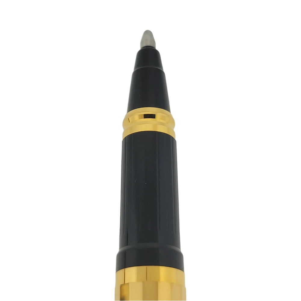 Vintage S.T. Dupont Classique Gold Hexagonal Rollerball & Fountain Pen Set