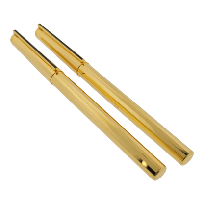 Vintage S.T. Dupont Classique Gold Hexagonal Rollerball & Fountain Pen Set