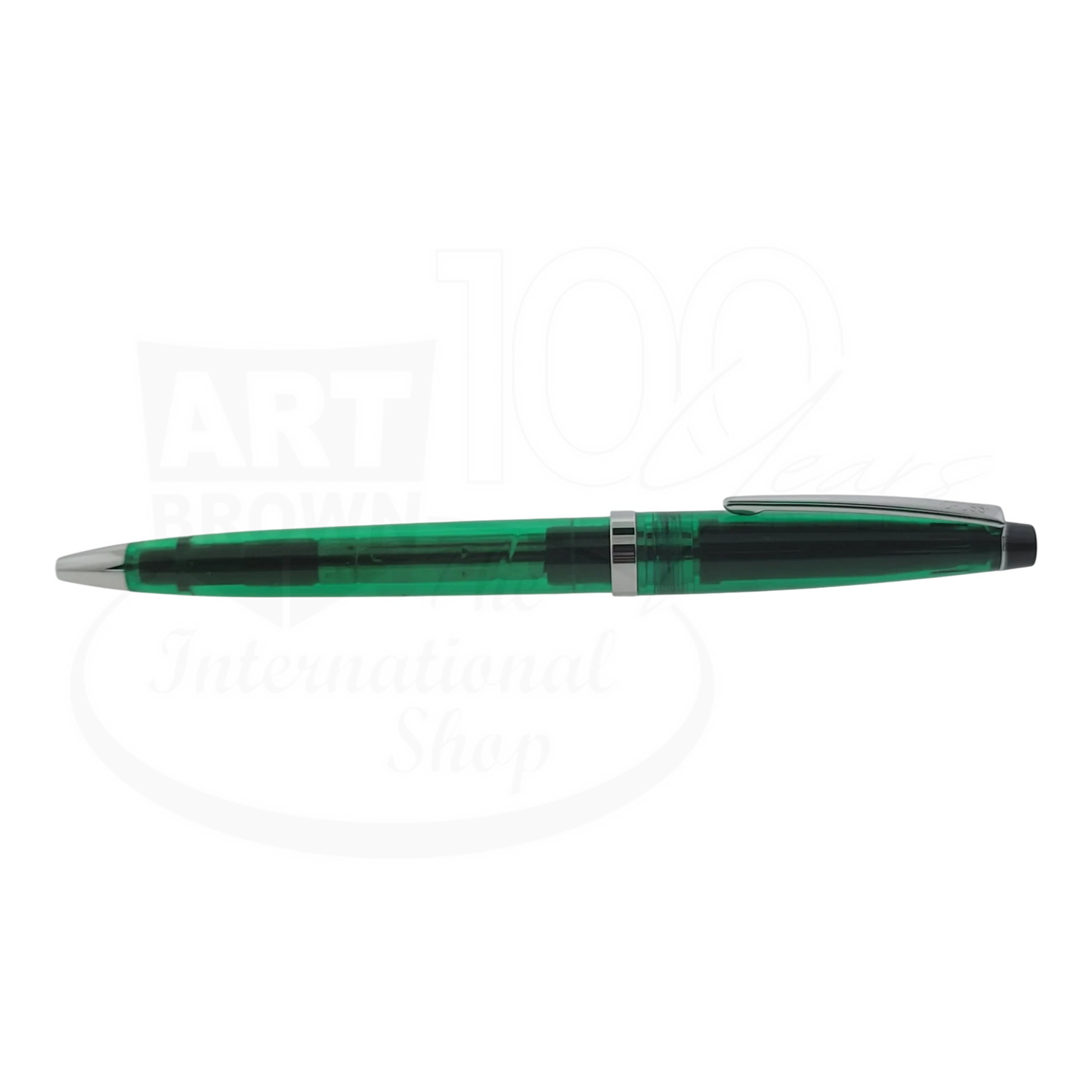 Cross vintage Solo Collectors Edition transparent green resin ballpoint pen with silver-tone accents and black details