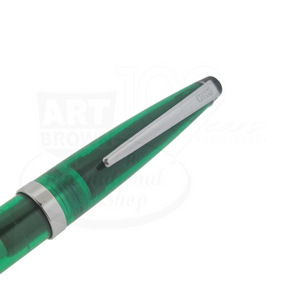 Cross Solo Collectors Edition vintage green resin ballpoint pen with silver clip and transparent barrel design