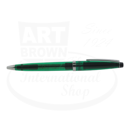 Rare Vintage Cross Solo Transparent Green Ballpoint Pen sleek metal clip and tip design