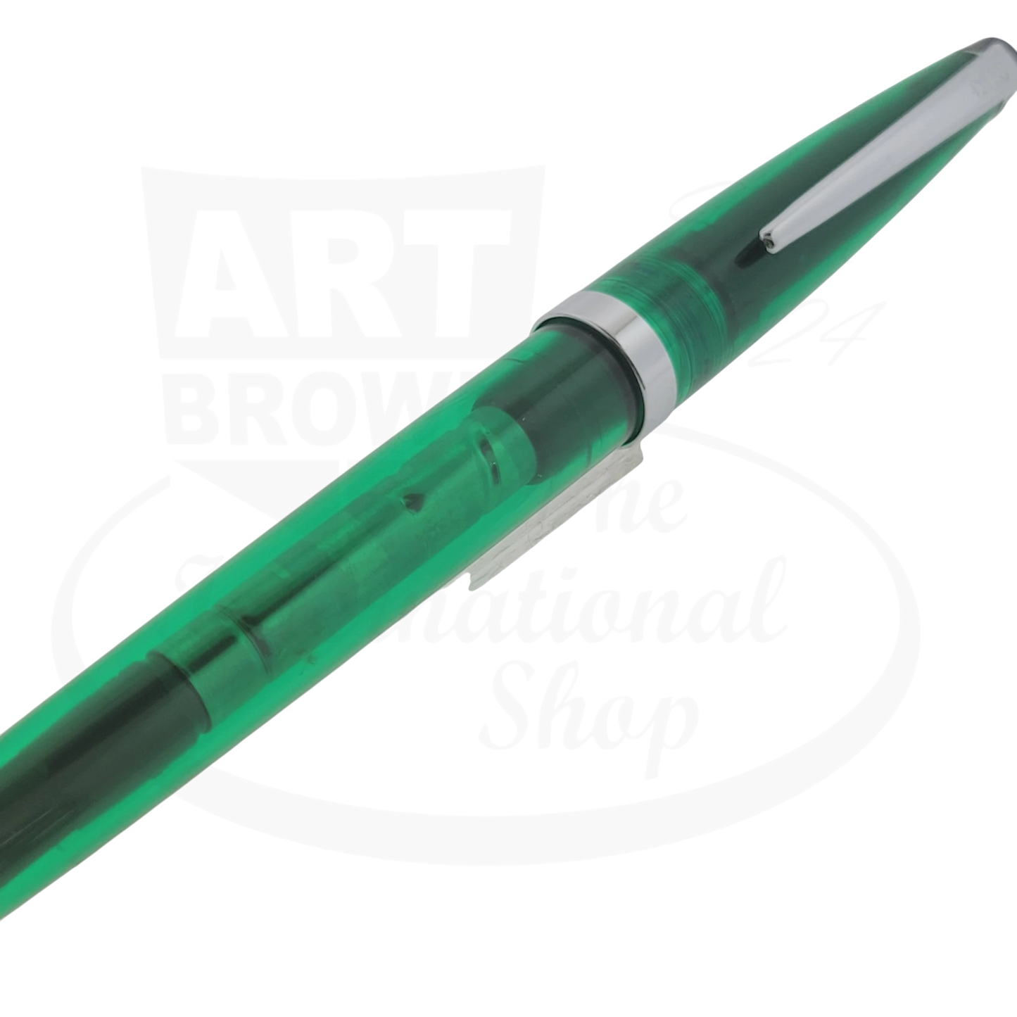 Rare Vintage Cross Solo Collectors Edition ballpoint pen transparent green plastic body with silver clip and tip