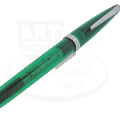 Rare Vintage Cross Solo Collectors Edition ballpoint pen transparent green plastic body with silver clip and tip