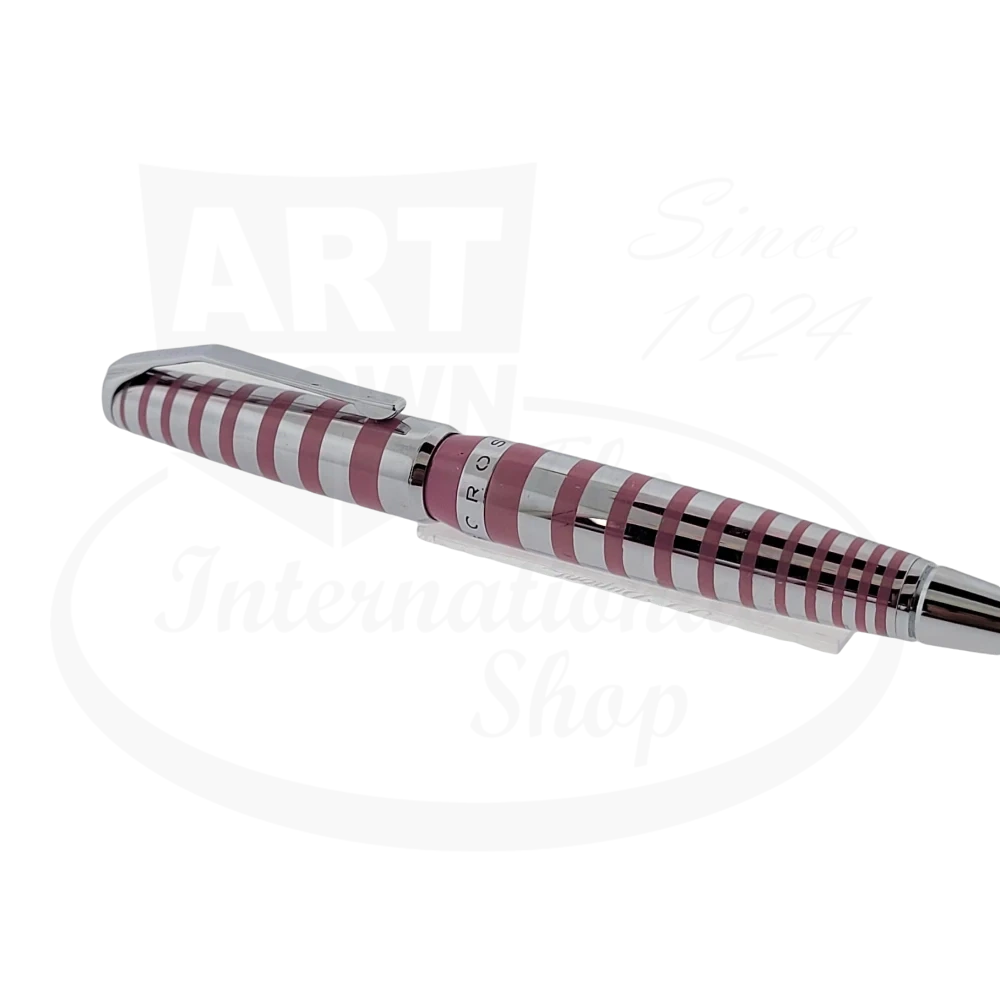 Cross Chrome and Pink Ballpoint Pen & Mechanical Pencil Set Art Brown