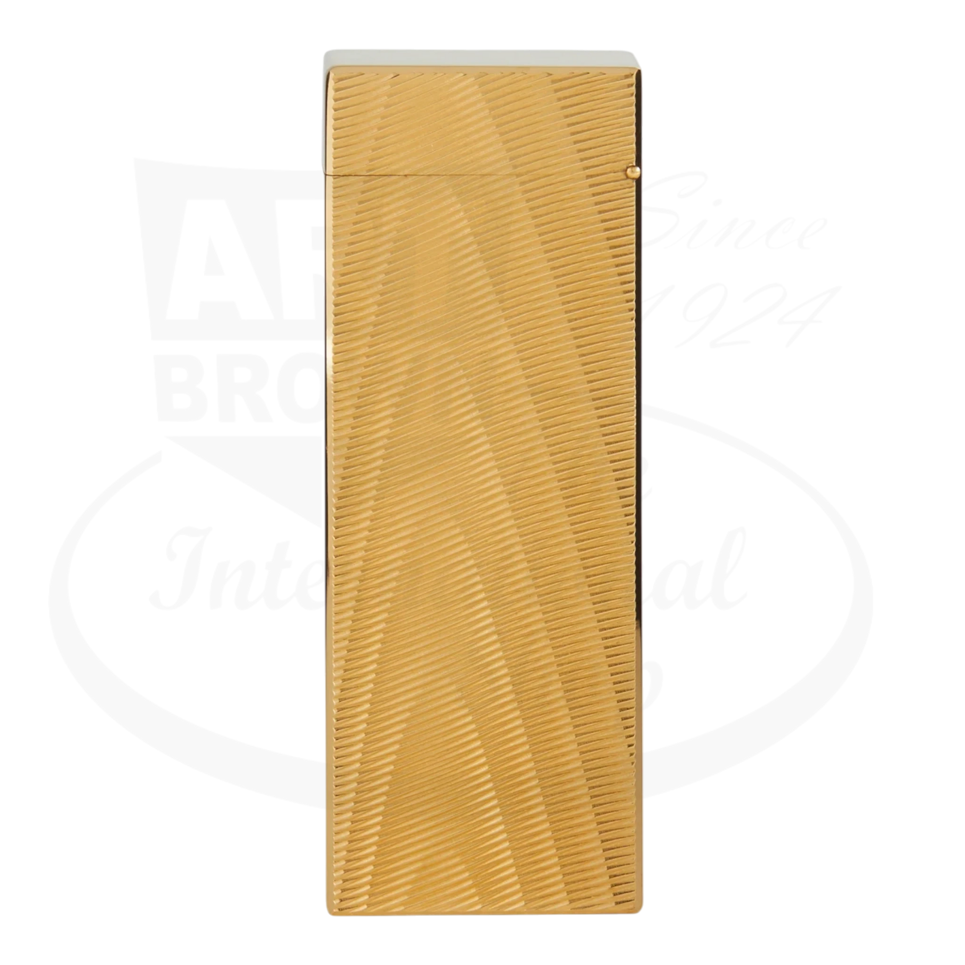 Dunhill Rollagas Gold Moire lighter gold-plated brass with engraved moiré silk pattern slim rectangular design