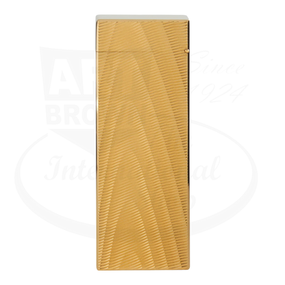 Dunhill Rollagas Gold Moire lighter gold-plated brass with engraved moiré silk pattern slim rectangular design
