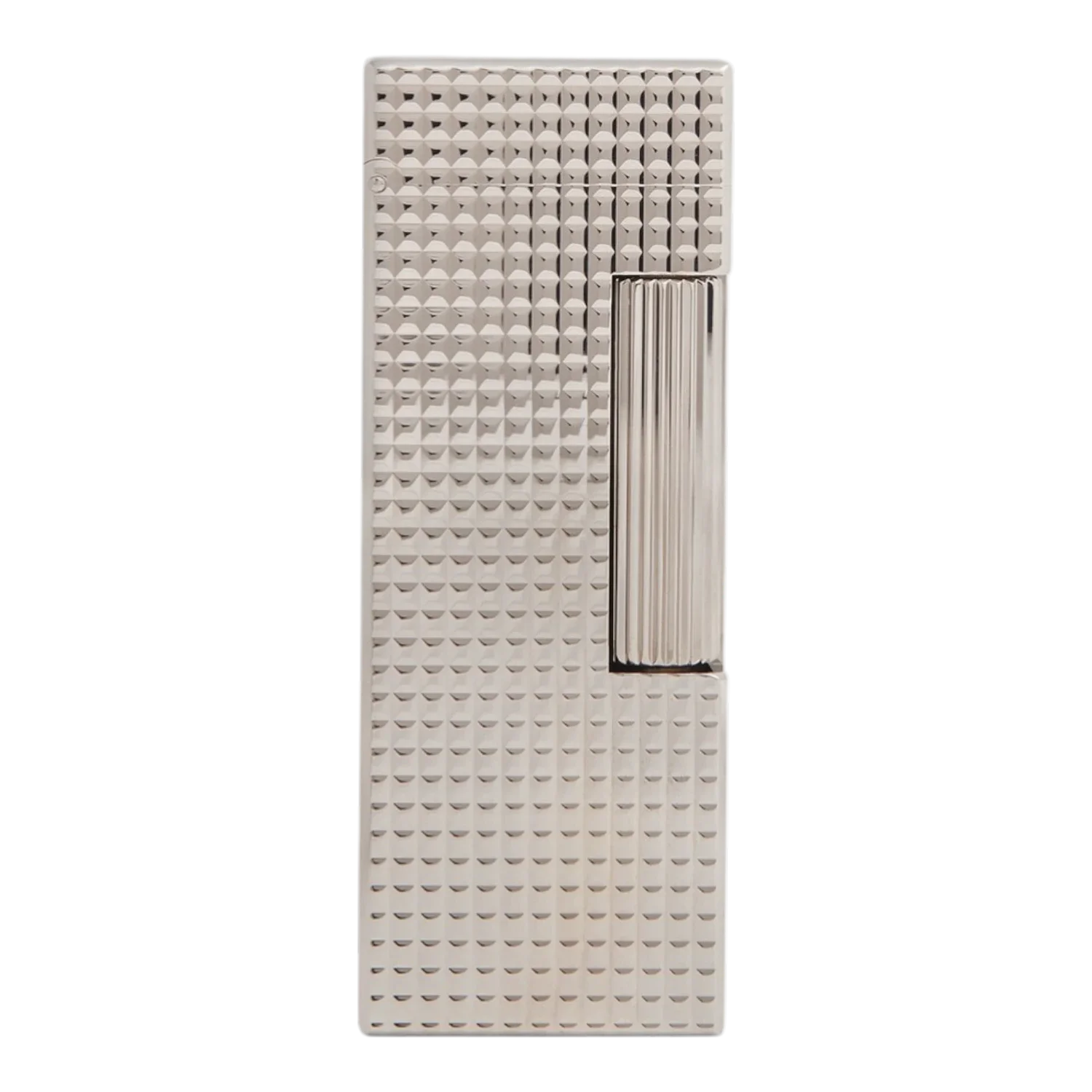 Dunhill Rollagas Hobnail Lighter with geometric hobnail pattern and palladium finish
