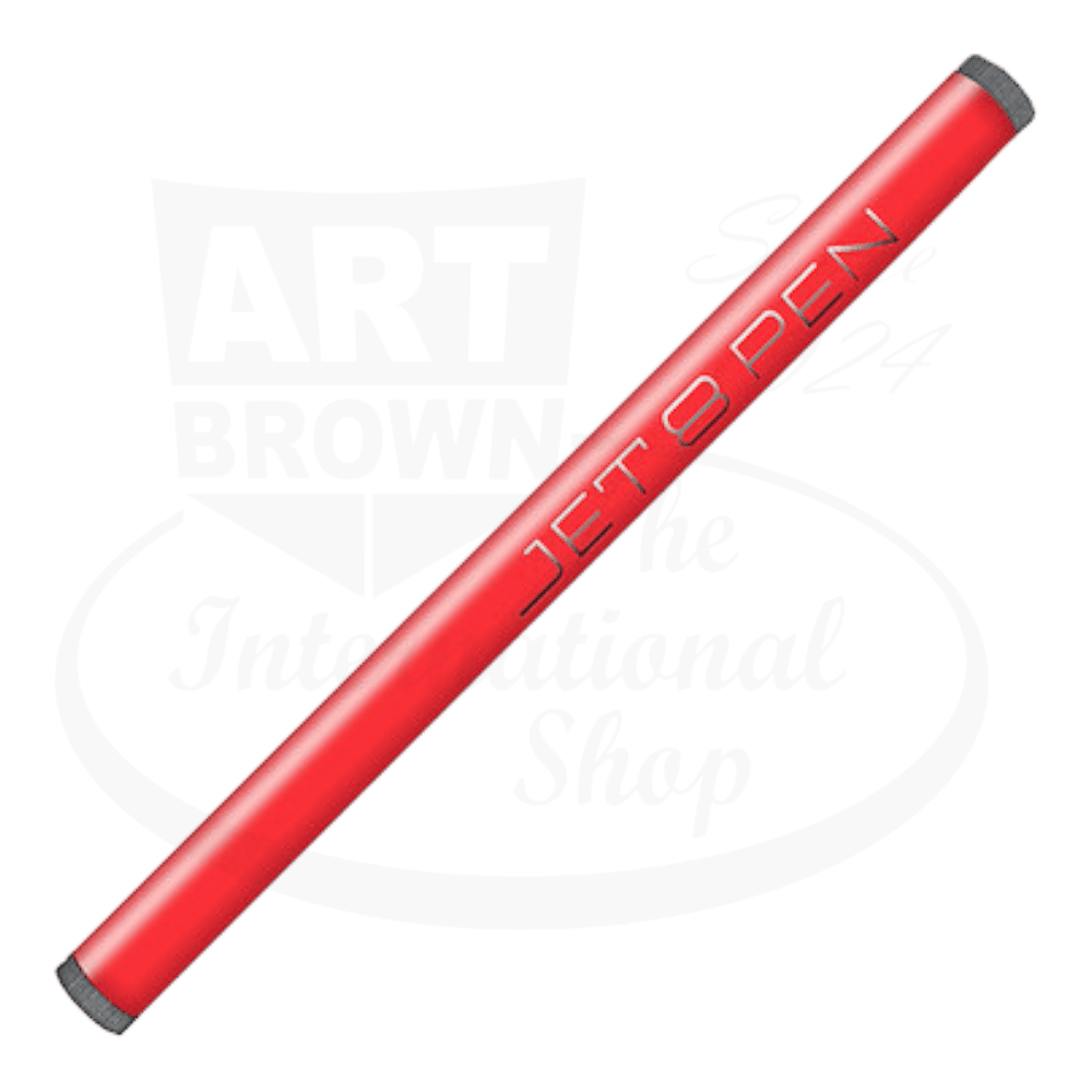 ST Dupont red ballpoint pen refill, metal construction with gray end caps, universal fit for Line D and other luxury pen models