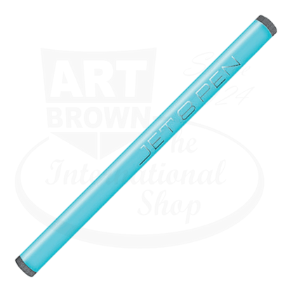 S.T. Dupont universal ballpoint pen refill in turquoise blue with metal end caps, compatible with Line D and multiple pen series
