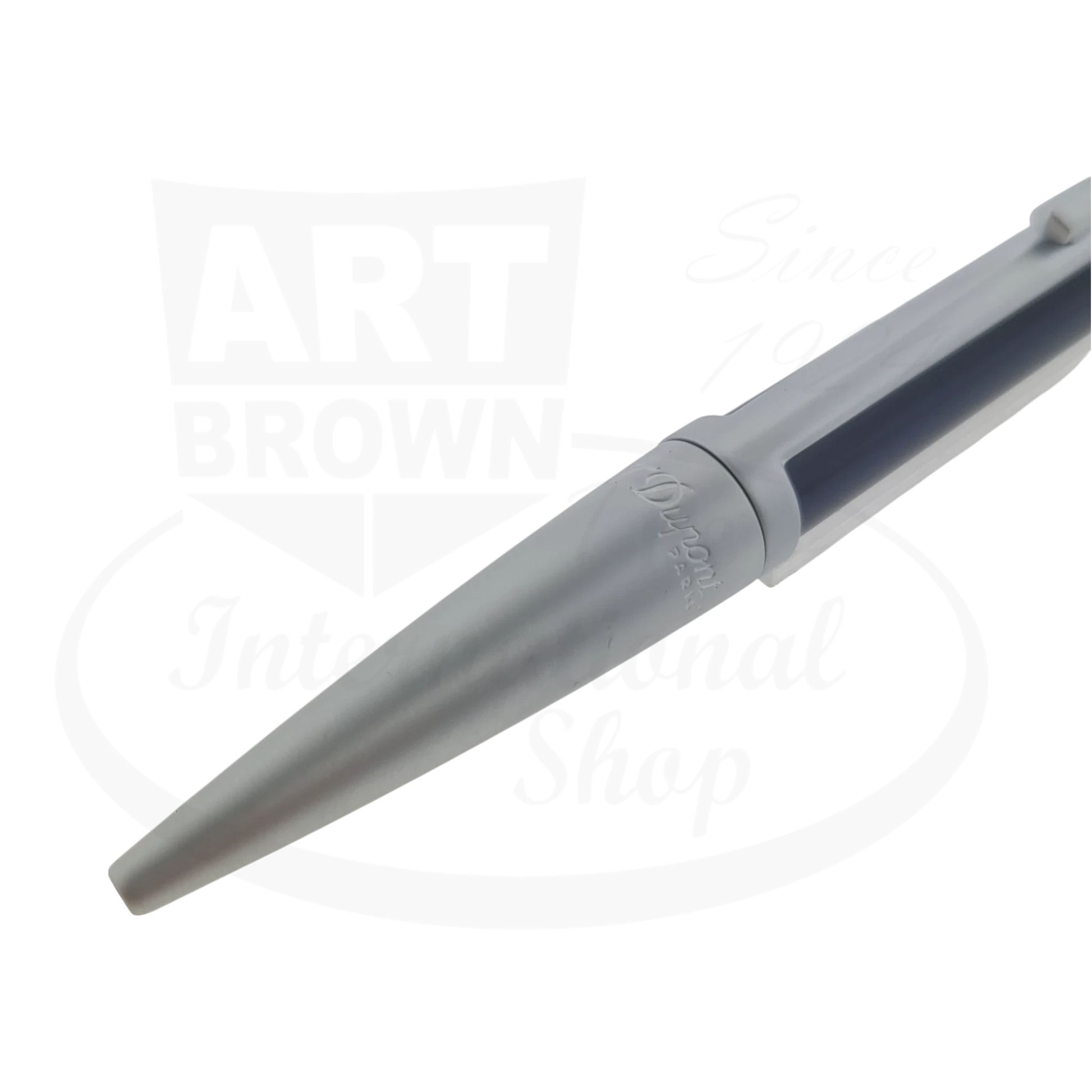 S.T. Dupont Defi Dark Blue & Chrome Ballpoint Pen 405718-2 metal frame navy barrel sleek design